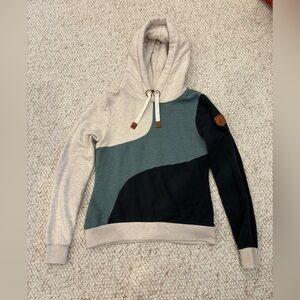 Buckle Women's Cowl Neck Sweater in Cream, Teal, and Black